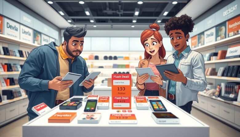 comparing flash deals across stores